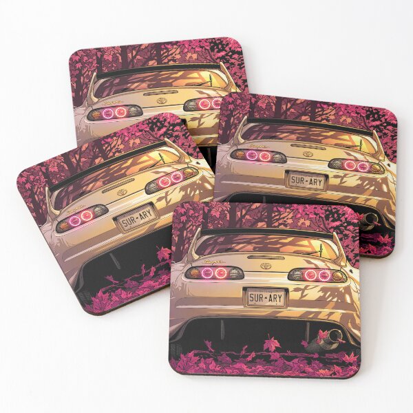 Item preview, Toyota Supra MK4 JDM Aesthetic Autumn Car Art designed and sold by Racing Art Store.