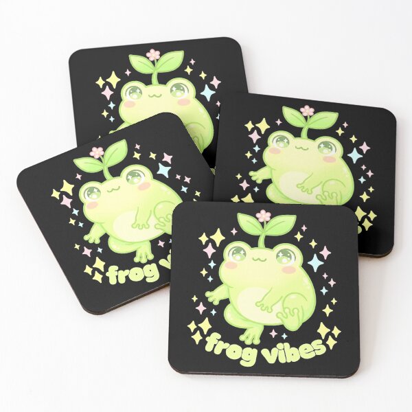 Item preview, Cute Frog Vibes Kawaii Sprout Frog Pastel Aesthetic Design designed and sold by MiALopezArt.