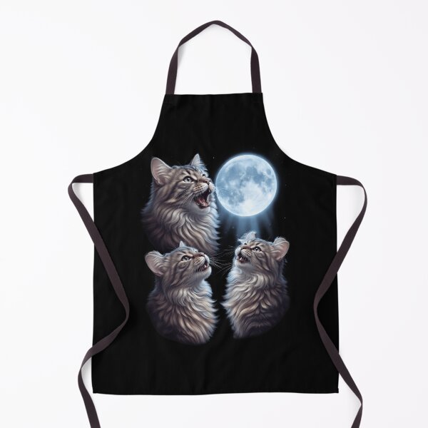 Item preview, Gato American Curl Howling Moon Art Amante de los gatitos designed and sold by dian-rody-crest.