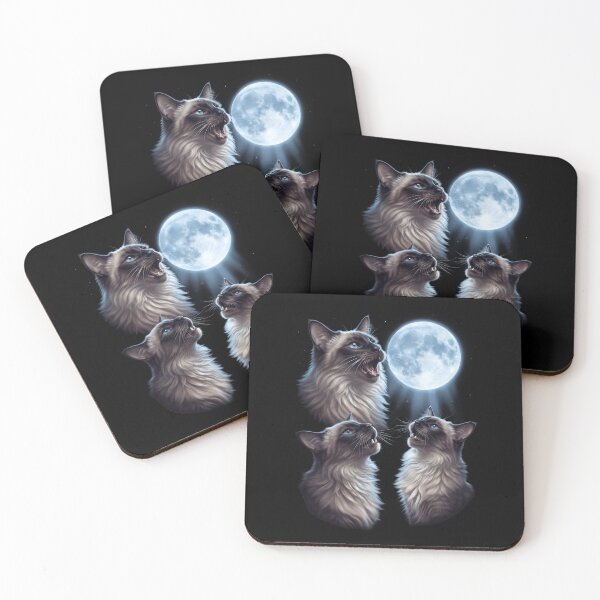 Item preview, Balinese Howling Moon Art Cat Kitten Lover designed and sold by dian-rody-crest.