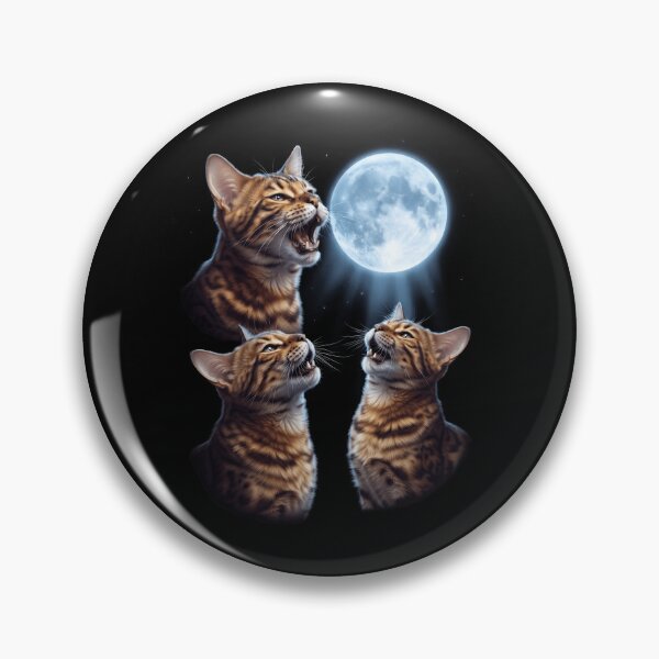 Item preview, Bengal Howling Moon Art Cat Kitten Lover designed and sold by dian-rody-crest.