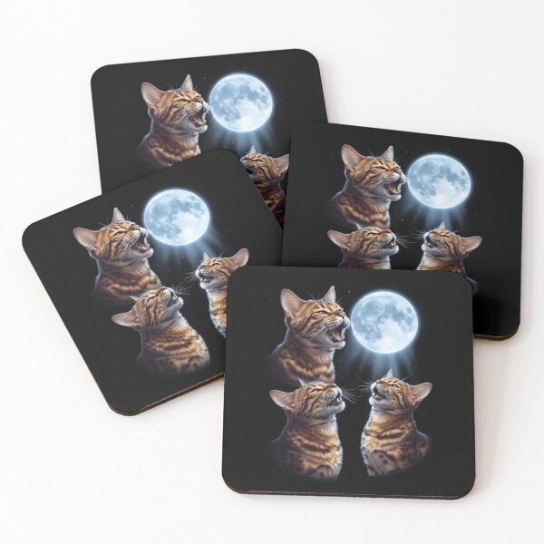 Item preview, Bengal Howling Moon Art Cat Kitten Lover designed and sold by dian-rody-crest.