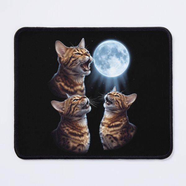Item preview, Bengal Howling Moon Art Cat Kitten Lover designed and sold by dian-rody-crest.