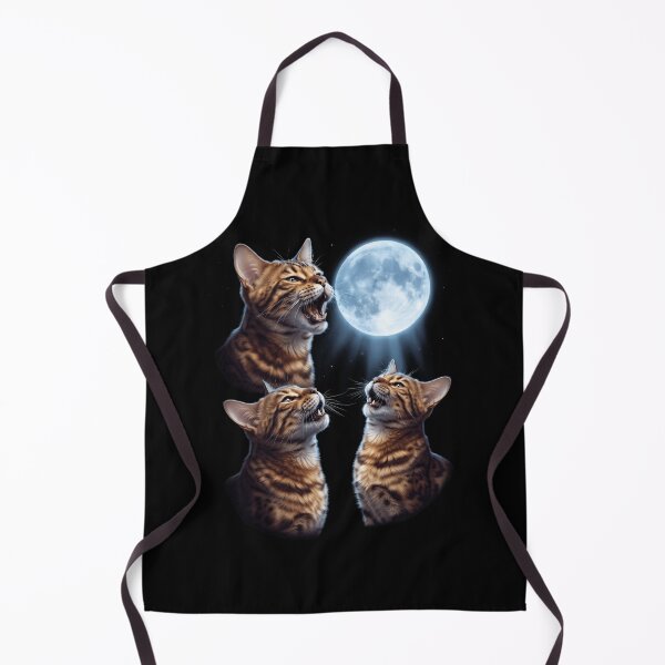 Aperçu de l'œuvre Chat du Bengale Hurlant la Lune Art Chat Amoureux des Chatons créée et vendue par dian-rody-crest.