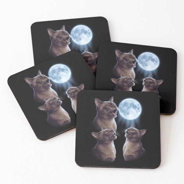 Item preview, Burmese Howling Moon Art Cat Kitten Lover designed and sold by dian-rody-crest.