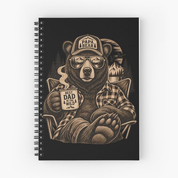 Item preview, Papa Bear Best Dad In The Wild – Vintage Camping Bear designed and sold by BURRITO-Blog.