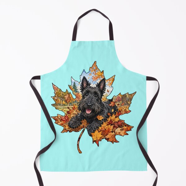 Item preview, Fall Scottish Terrier Dog Playing In Autumn Leaves designed and sold by Lion and Lamb Design.