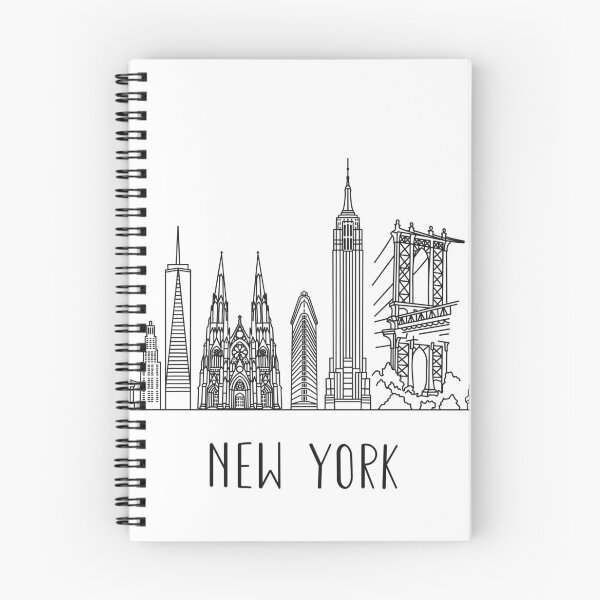 Item preview, New York City Skyline Minimal Line Art designed and sold by MinimalLine.