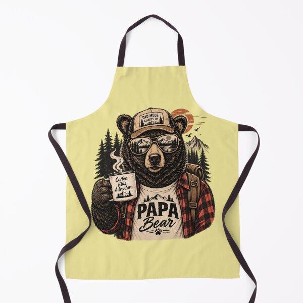 Item preview, Papa Bear Dad Mode – Vintage Outdoor Camping & Coffee Adventure designed and sold by BURRITO-Blog.