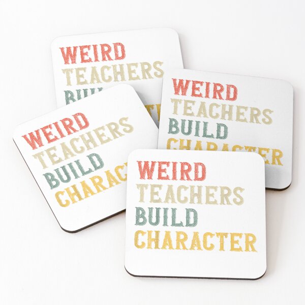 Item preview, Weird Teachers Build Character funny vintage Teacher T-Shirt for Men Women Kids designed and sold by KTY-NUSS.