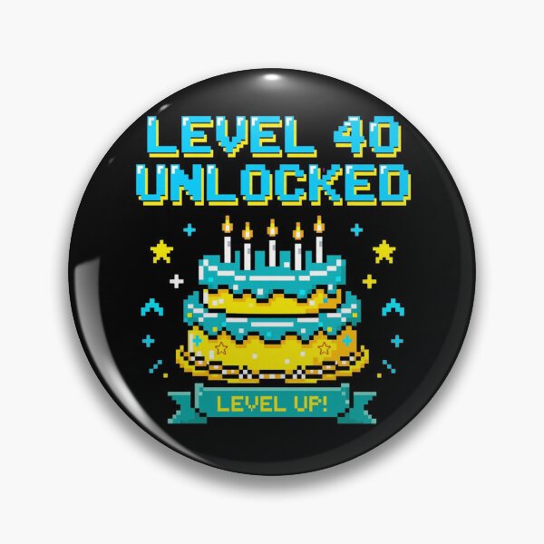 Item preview, Level 40 Unlocked -Level Up! Birthday Shirt designed and sold by GeeklyShirts.