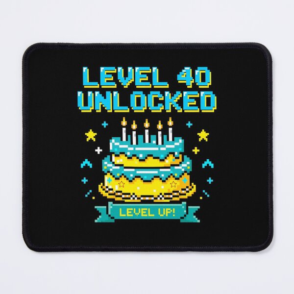 Item preview, Level 40 Unlocked -Level Up! Birthday Shirt designed and sold by GeeklyShirts.