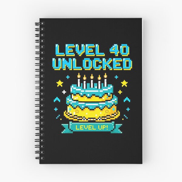 Item preview, Level 40 Unlocked -Level Up! Birthday Shirt designed and sold by GeeklyShirts.