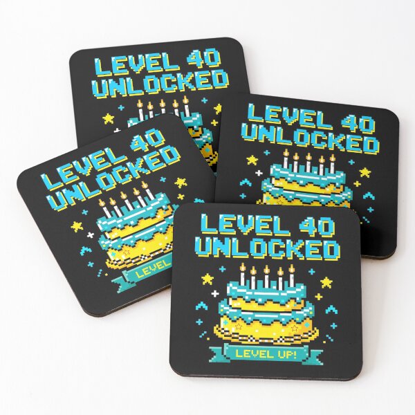 Item preview, Level 40 Unlocked -Level Up! Birthday Shirt designed and sold by GeeklyShirts.