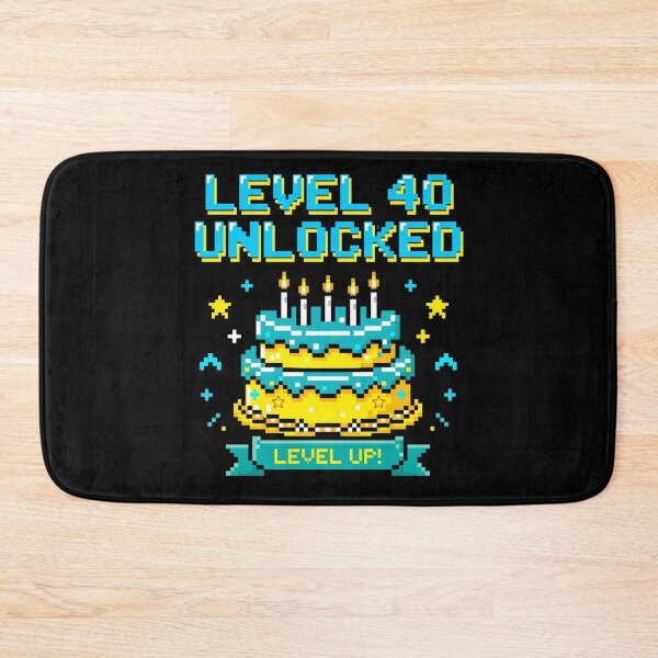 Item preview, Level 40 Unlocked -Level Up! Birthday Shirt designed and sold by GeeklyShirts.