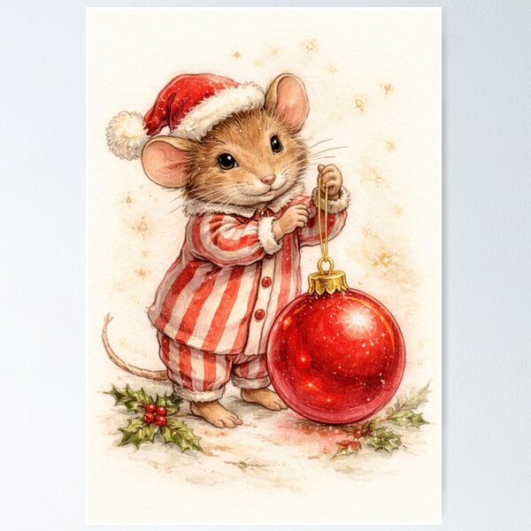 Item preview, Merry Christmas Mouse designed and sold by Beverley  Watson.
