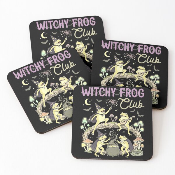 Item preview, Witchy Frog Club Magical Cottagecore Frog Coven Design designed and sold by MiALopezArt.