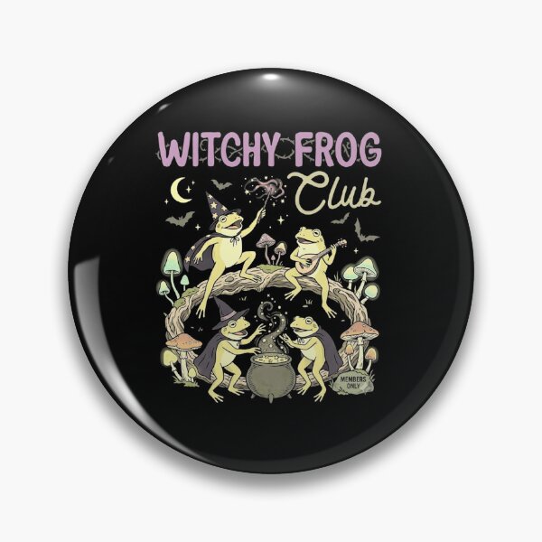 Item preview, Witchy Frog Club Magical Cottagecore Frog Coven Design designed and sold by MiALopezArt.