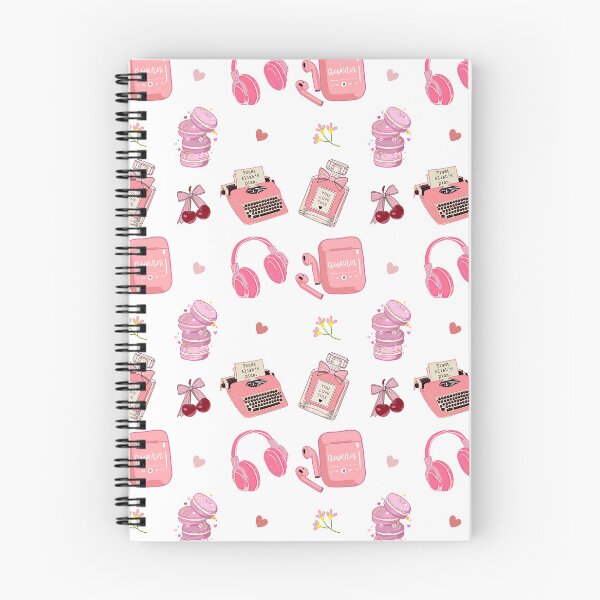 Item preview, Cute Pink Aesthetic Sticker  and pattern Sheet Set – Macarons, Headphones & Vintage Typewriter   designed and sold by Manyart13031992.
