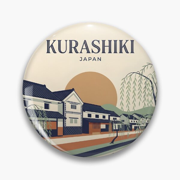 Item preview, Kurashiki Japan Vintage Travel Poster - Minimalist Bikan Art Print designed and sold by DuckOddity.