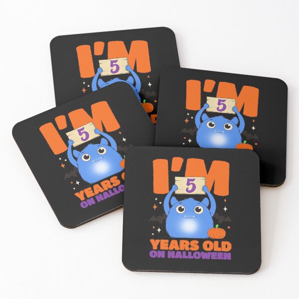 Item preview, Halloween Birthday Age 5 with Cute Monster designed and sold by Greenbaby.