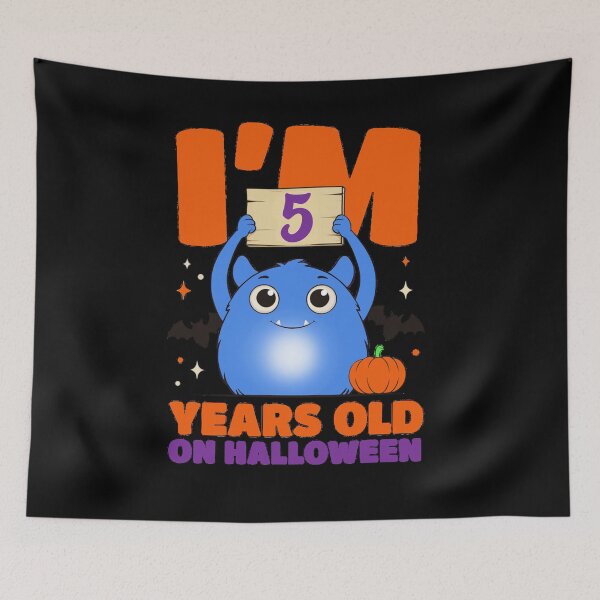 Item preview, Halloween Birthday Age 5 with Cute Monster designed and sold by Greenbaby.