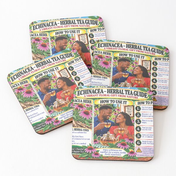 Item preview, Echinacea Herbal Tea Preparation Guide designed and sold by New Wave Artworks & Odds &Ends.