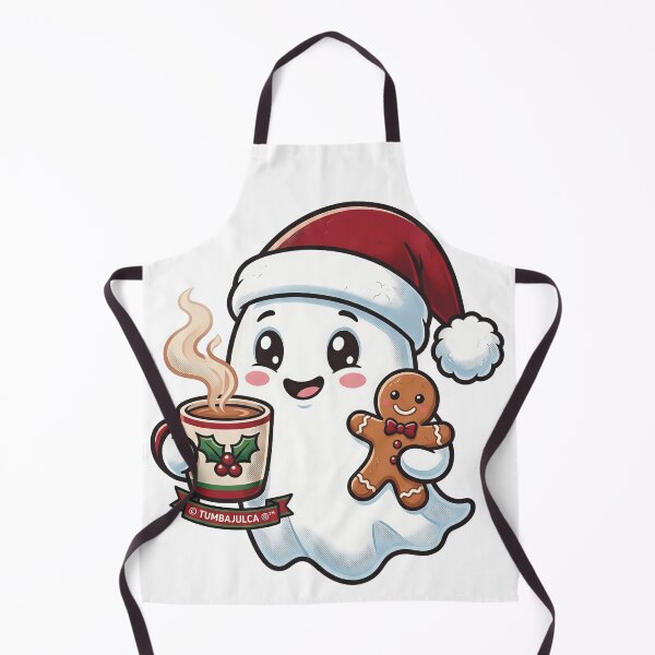 Item preview, Festive Ghost – Christmas & Halloween Crossover designed and sold by TUMBAJULCA.