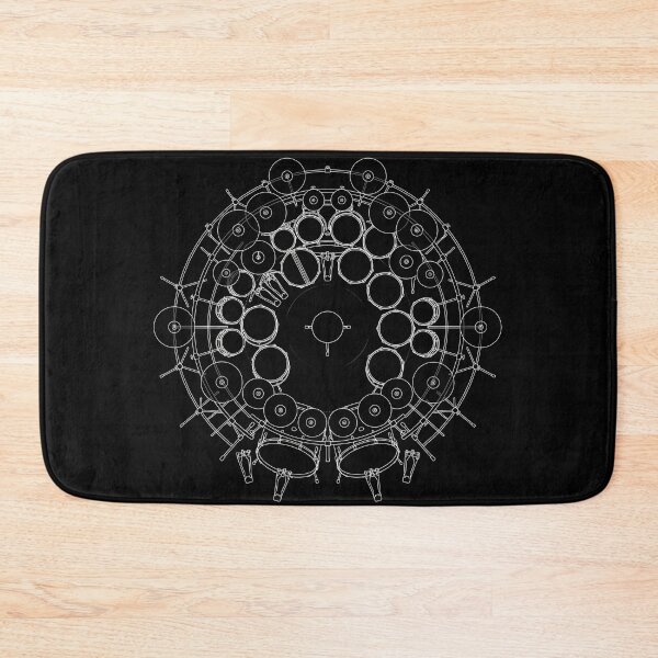 Item preview, Epic 360 Overhead Drum Kit Blueprint Art designed and sold by AZABSTORE.