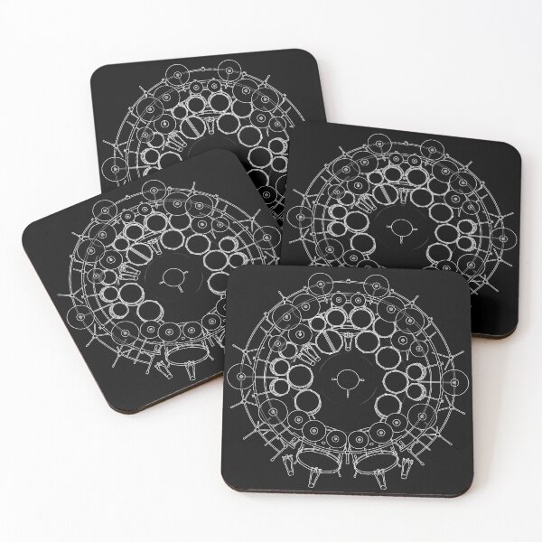Item preview, Epic 360 Overhead Drum Kit Blueprint Art designed and sold by AZABSTORE.