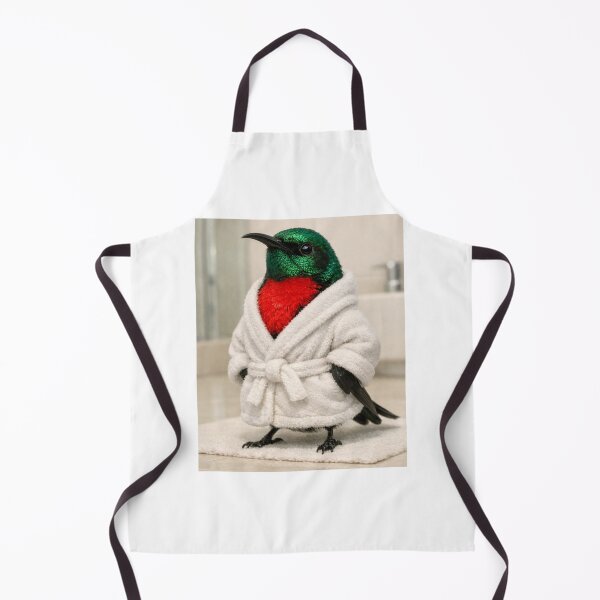 Item preview, Scarlet-Chested Sunbird Bathrobe designed and sold by Sillytoe.