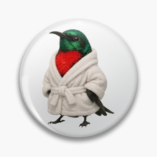 Item preview, Scarlet-Chested Sunbird Bathrobe designed and sold by Sillytoe.