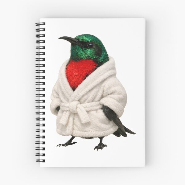 Item preview, Scarlet-Chested Sunbird Bathrobe designed and sold by Sillytoe.