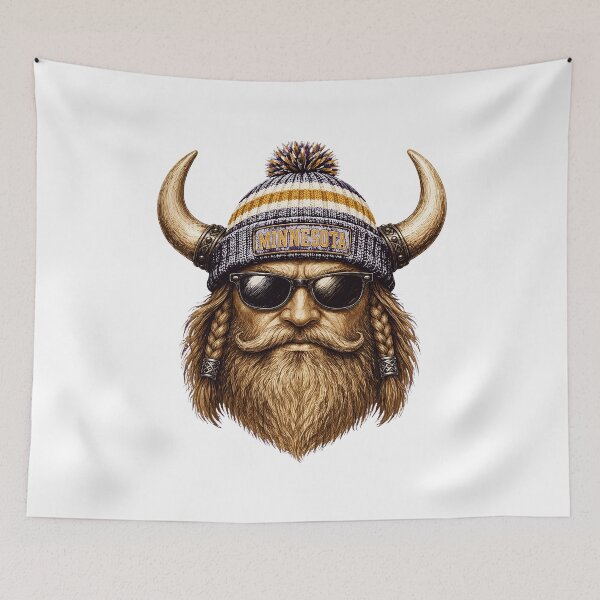 Item preview, Viking Warrior Winter Hat Sunglasses designed and sold by Hollobaugh1989.