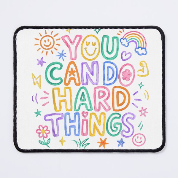 Item preview, You Can Do Hard Things Doodle Teacher Motivational T-Shirt designed and sold by KTY-NUSS.