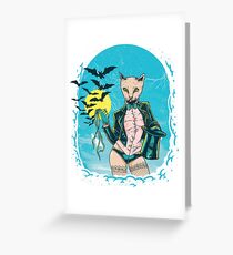Vampire cat Greeting Card