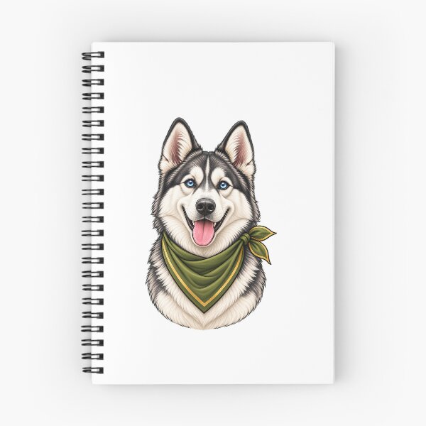 Item preview, Husky Portrait Bandana Illustration Dog Lover Gift designed and sold by Rod & Retriever.