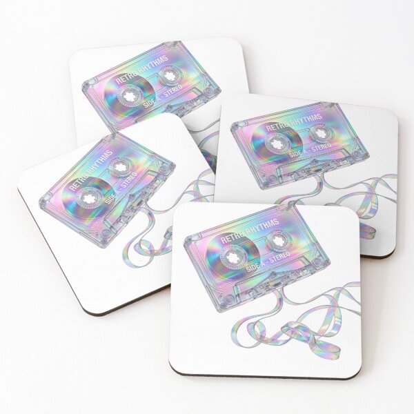 Item preview, 3D Holographic Crystal Cassette Tape Retro Y2K Synthwave Art designed and sold by meghnad.