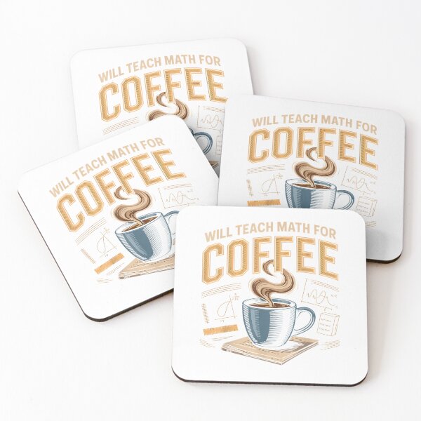 Item preview, Will Teach Math for Coffee Math Teacher T-Shirt designed and sold by gidget-gadget.