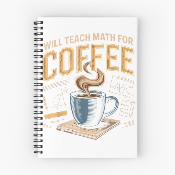 Item preview, Will Teach Math for Coffee Math Teacher T-Shirt designed and sold by gidget-gadget.
