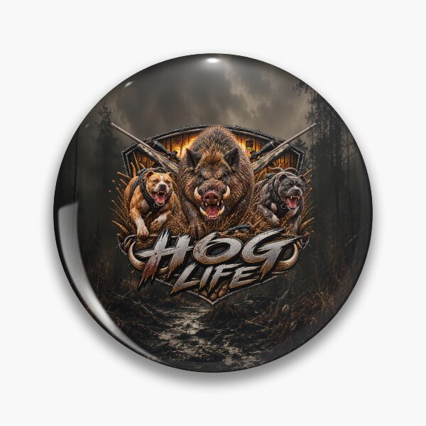 Item preview, Hog Life – Wild Boar Hunting Dogs & Rifle Hunting Design designed and sold by artistwill.