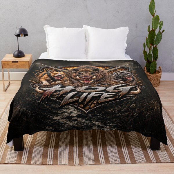 Item preview, Hog Life – Wild Boar Hunting Dogs & Rifle Hunting Design designed and sold by artistwill.