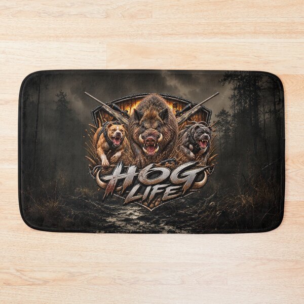 Item preview, Hog Life – Wild Boar Hunting Dogs & Rifle Hunting Design designed and sold by artistwill.