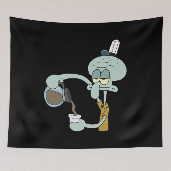 Item preview, Grumpy Squidward Pouring Morning Brew designed and sold by ETHMCLEISTER.