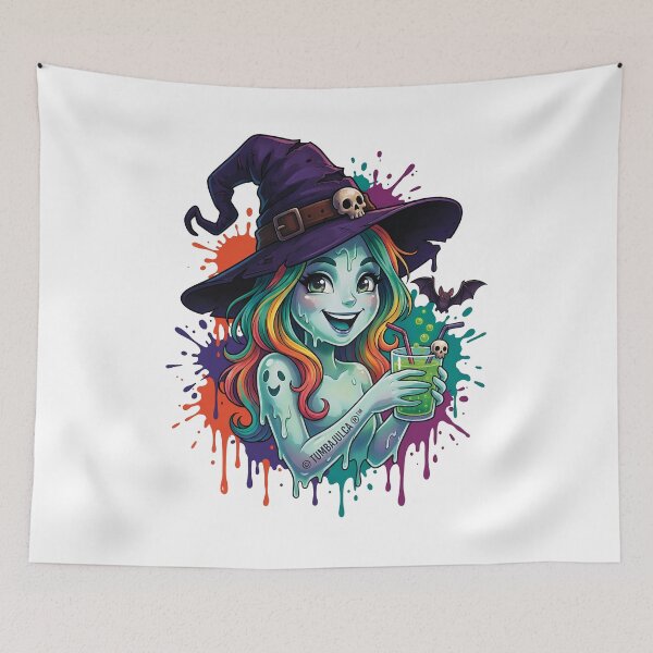 Item preview, Rainbow Witch – Spooky & Colorful Magic designed and sold by TUMBAJULCA.