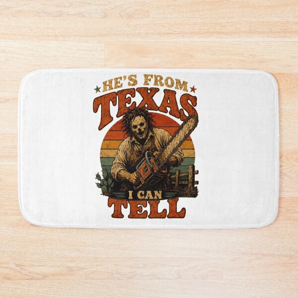 Item preview, Retro Hes from Texas I Can Tell Chainsaw Horror Halloween designed and sold by JanetWilli.