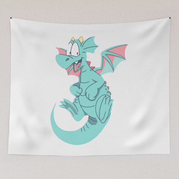 Item preview, Playful Sky Dragon Cute Turquoise Dragon designed and sold by DragonberryHO.