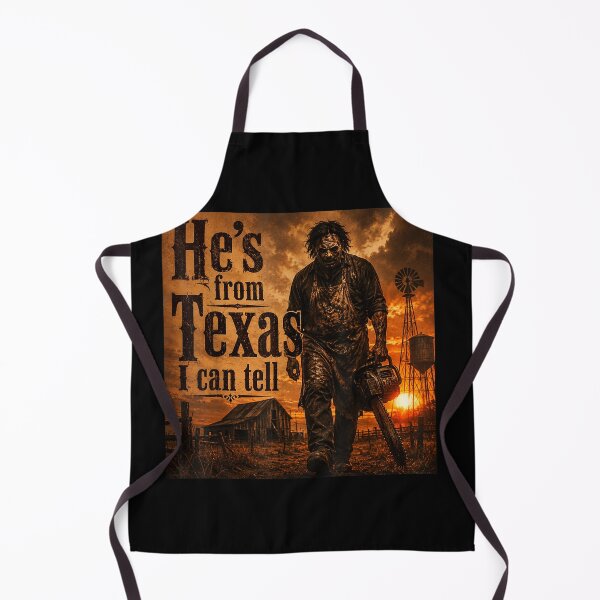 Item preview, He's from Texas I can Tell Halloween Chainsaw Horror designed and sold by AmberWild.
