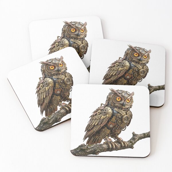 Item preview, 3D Steampunk Mechanical Owl Intricate Clockwork Gear Creature designed and sold by meghnad.