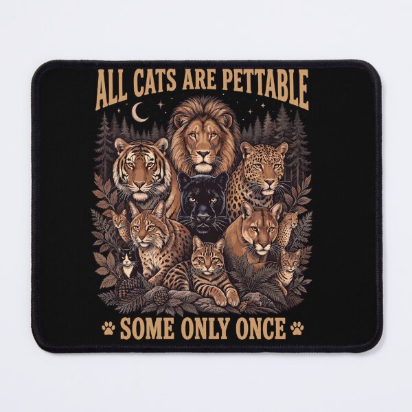 Item preview, Funny All Cats are Pettable Some Only Once Wild Vintage designed and sold by PaigeWoodShop.
